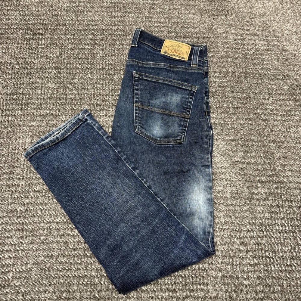 LL Bean Jeans Mens 32x29 Standard‎ Fit Straight Medium Wash Blue Denim Cotton